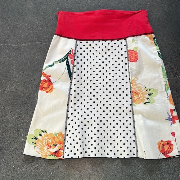 FABULOID multi color floral and polka dot skirt - Picture 3 of 4
